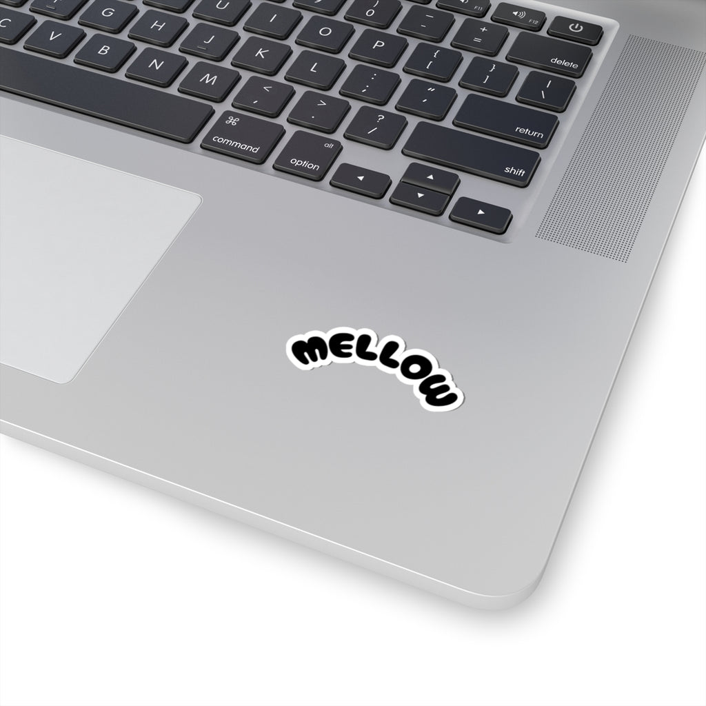 Mellow Sticker | Retro Bubble Letter Laptop Decal Printify