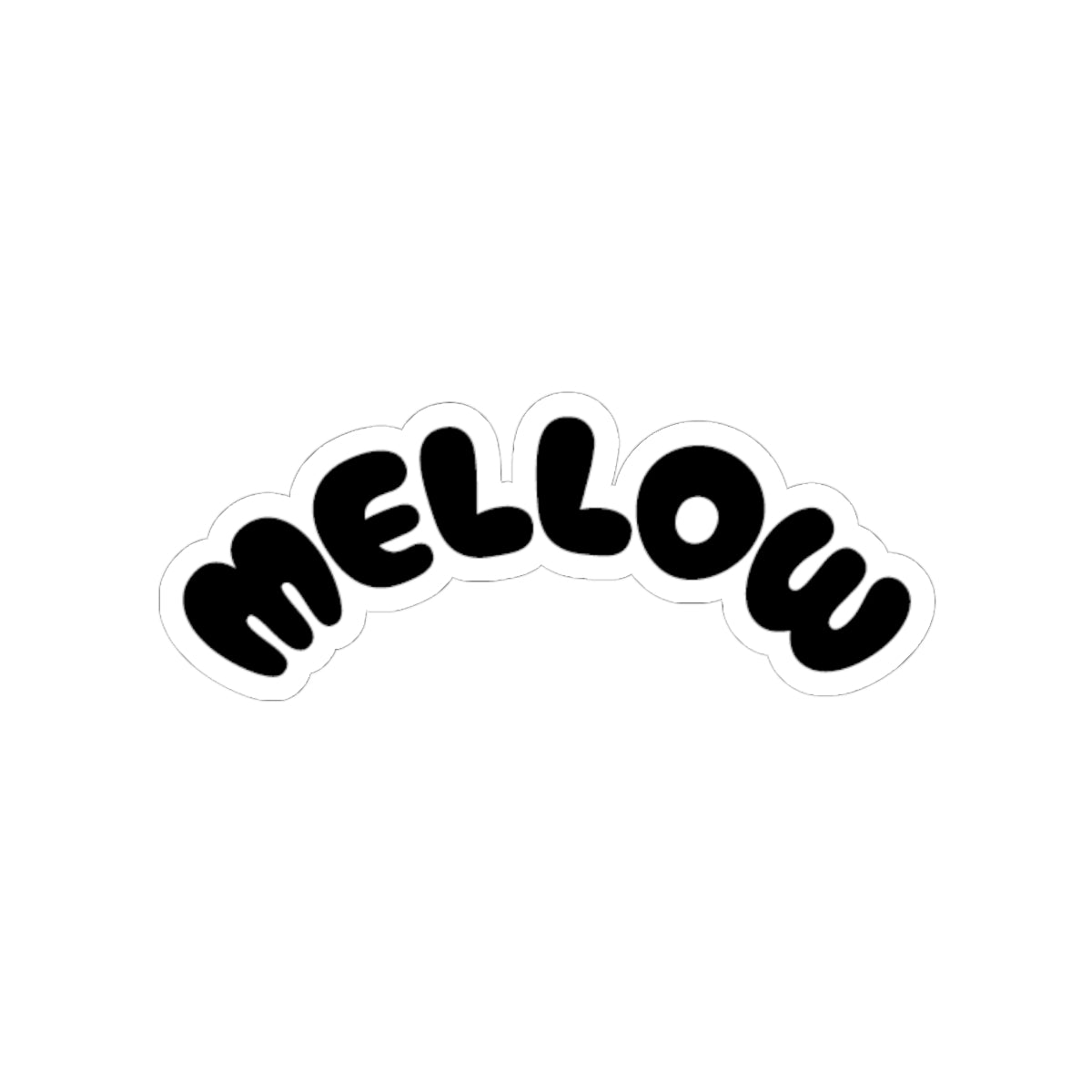 Mellow Sticker | Retro Bubble Letter Laptop Decal Printify