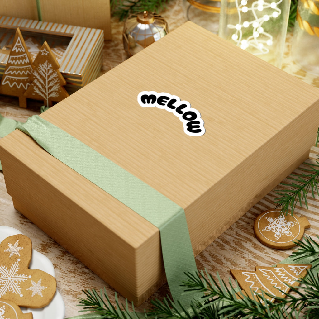 Mellow Sticker | Retro Bubble Letter Laptop Decal Printify