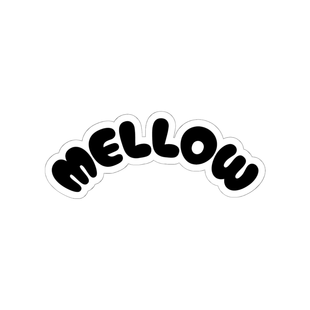 Mellow Sticker | Retro Bubble Letter Laptop Decal Printify