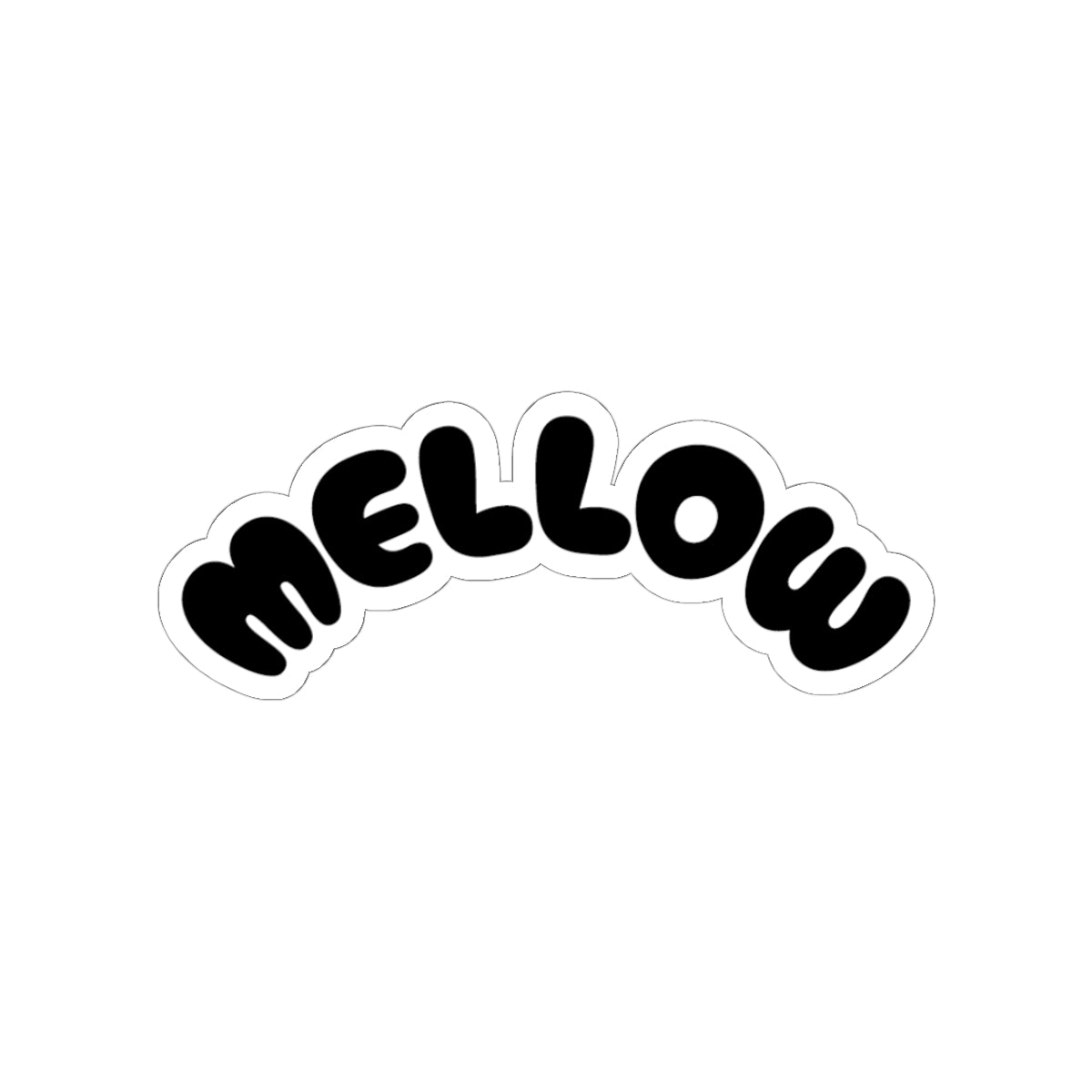 Mellow Sticker | Retro Bubble Letter Laptop Decal Printify