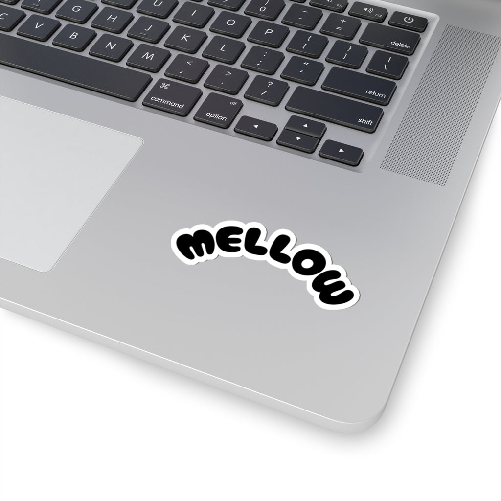 Mellow Sticker | Retro Bubble Letter Laptop Decal Printify