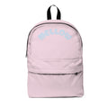 Mellow Pink Backpack | Retro Bubble Letter Daypack Printify