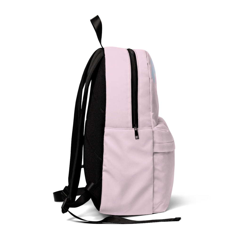 Mellow Pink Backpack | Retro Bubble Letter Daypack Printify