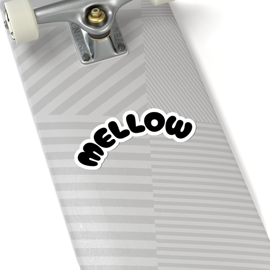 Mellow Sticker | Retro Bubble Letter Laptop Decal Printify